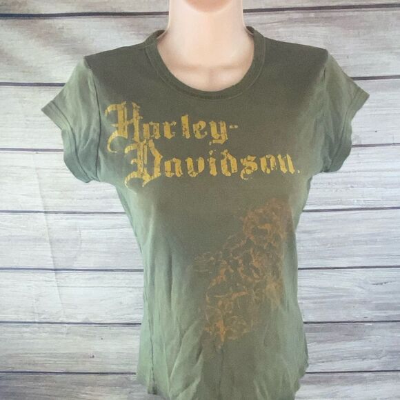 Ladies used size Med Harley Davidson shirt sleeve tee with slight defects - Picture 6 of 13